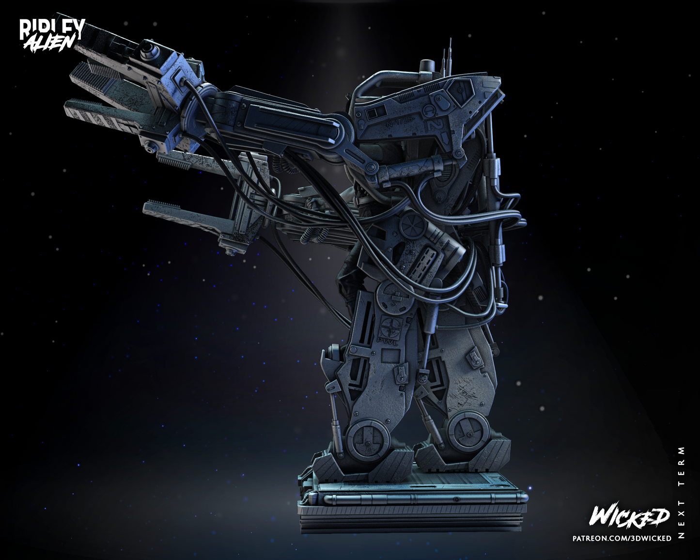 Ripley & Power Loader - Aliens Statue
