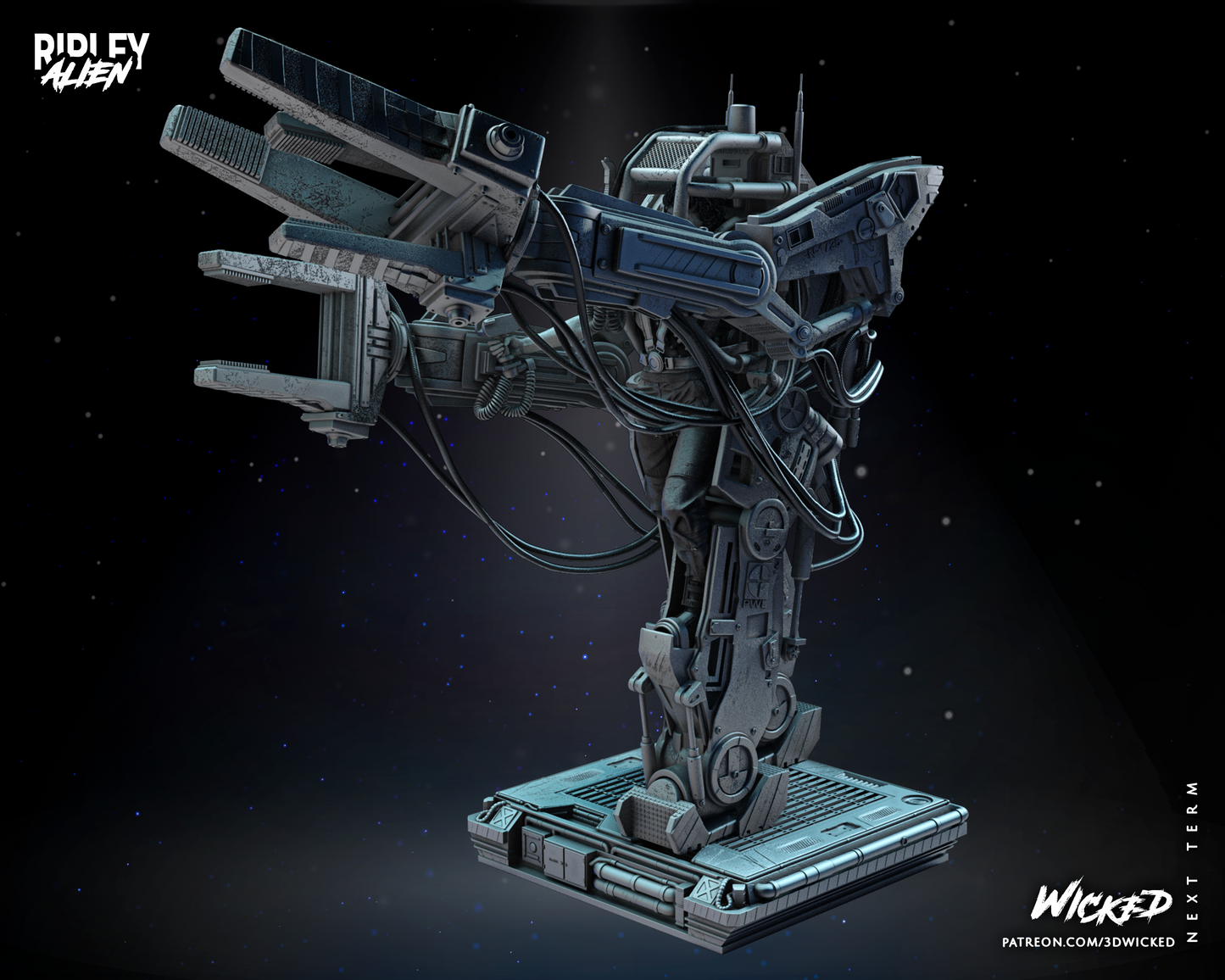 Ripley & Power Loader - Aliens Statue
