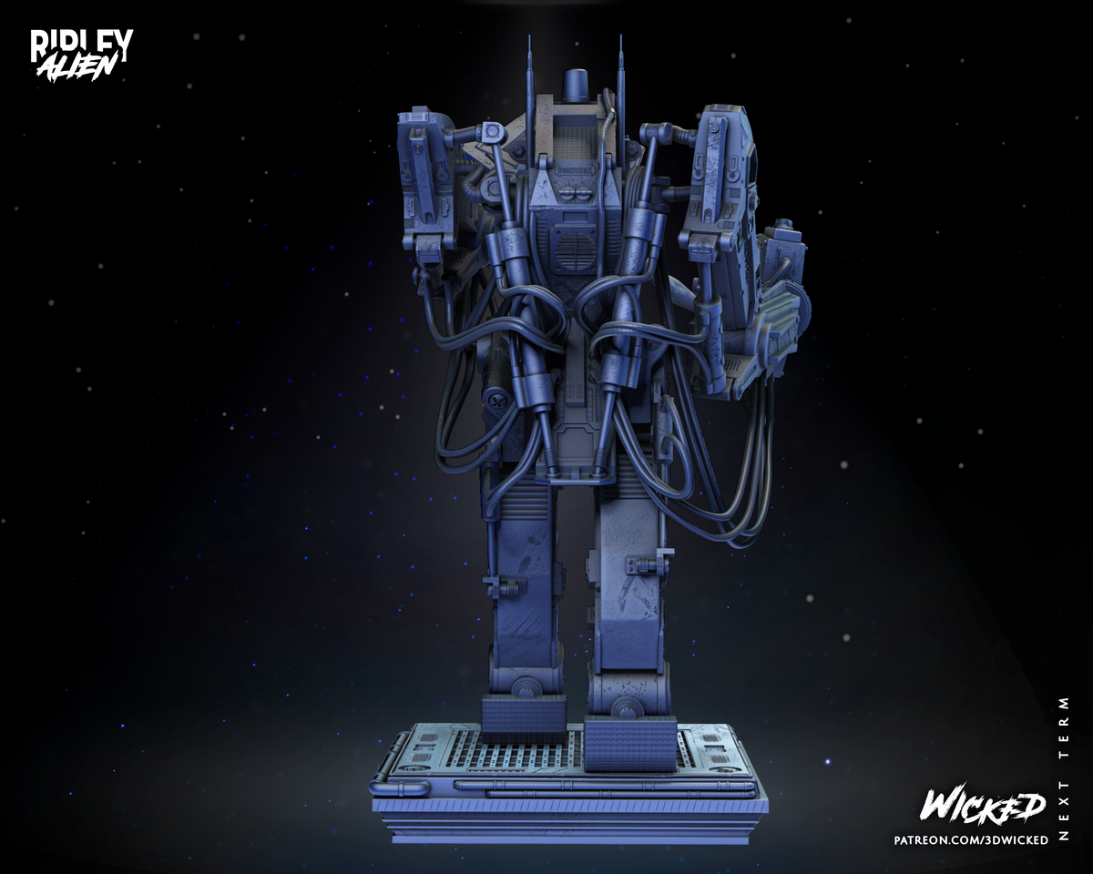 Ripley & Power Loader - Aliens Statue