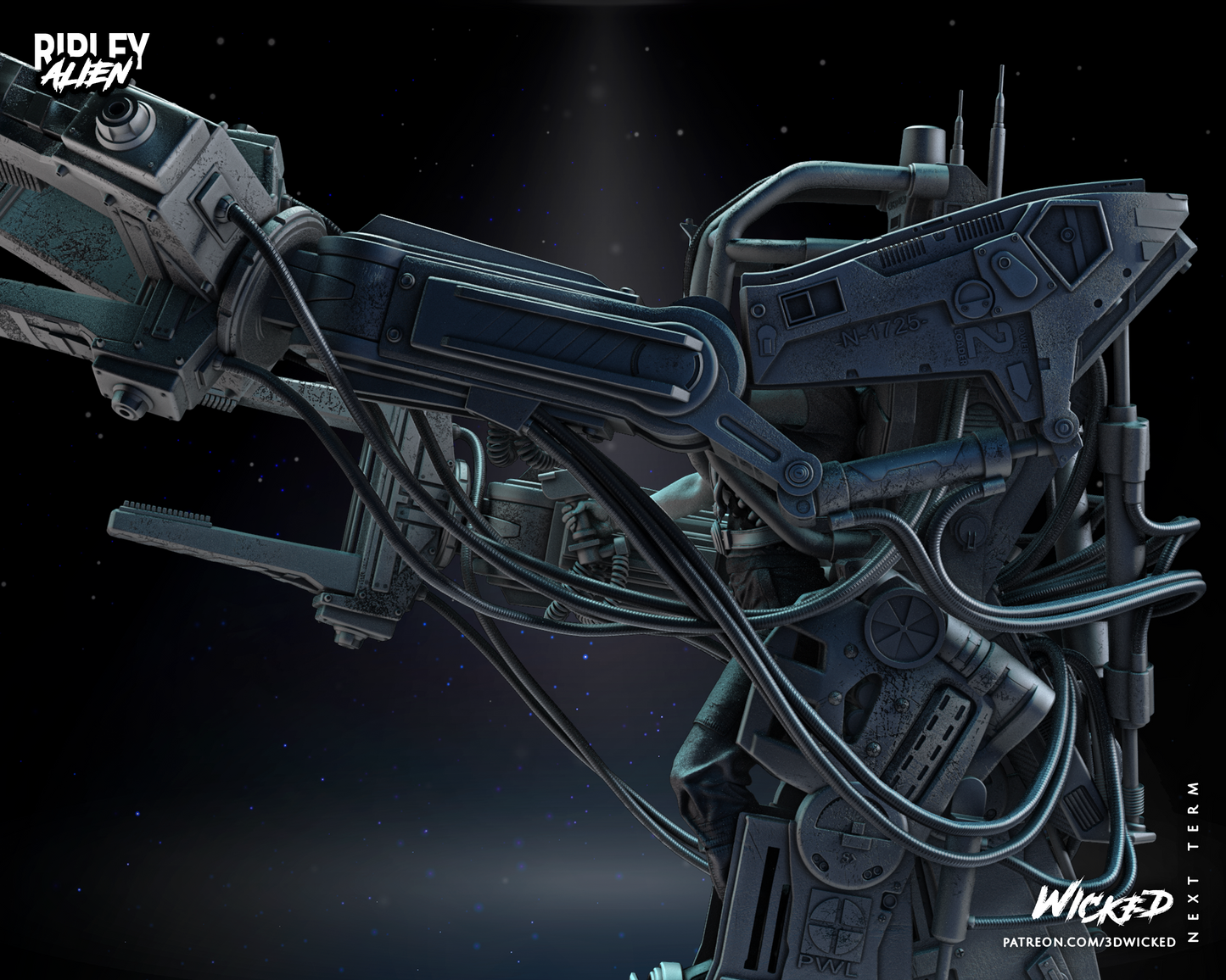 Ripley & Power Loader - Aliens Statue