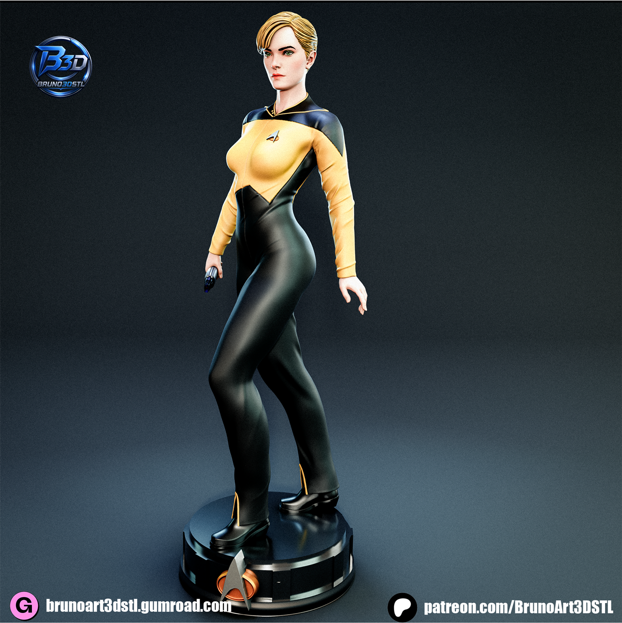 Natasha Yar Statue 3D-Printed Kit