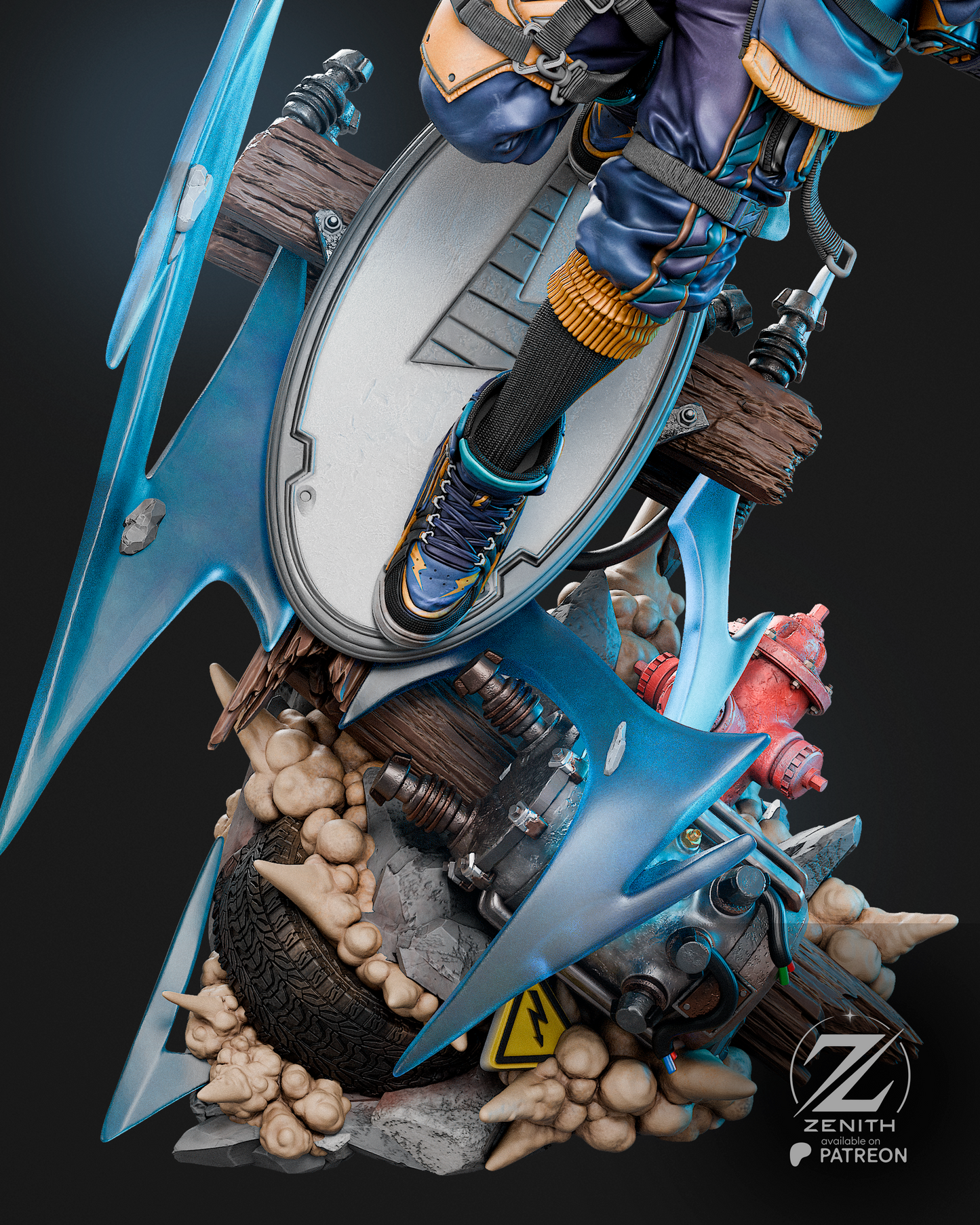 Static Shock Statue 3D-Printed Kit