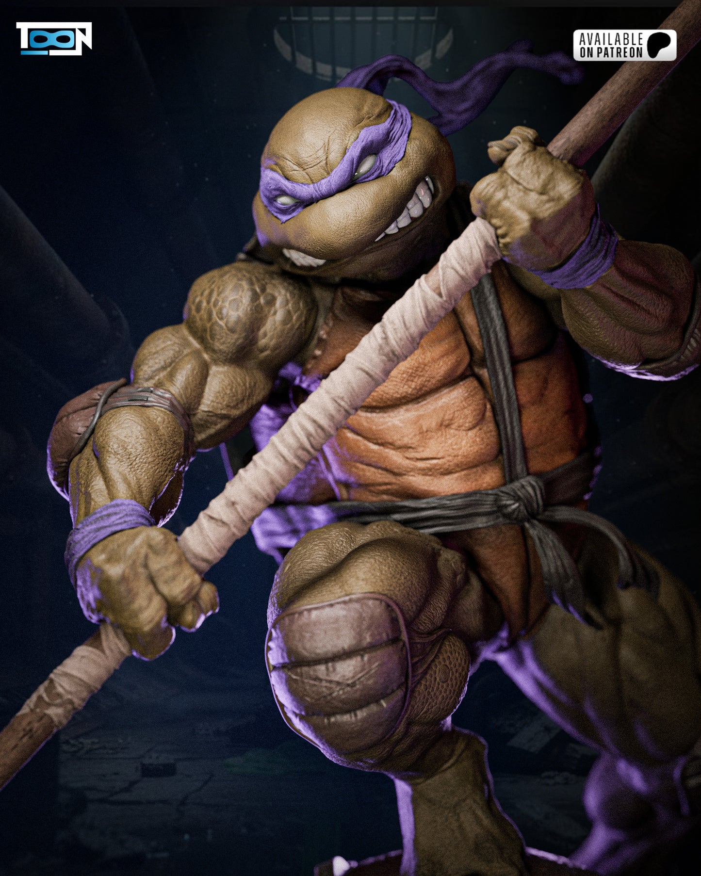Donatello TMNT Statue 3D-Printed Kit