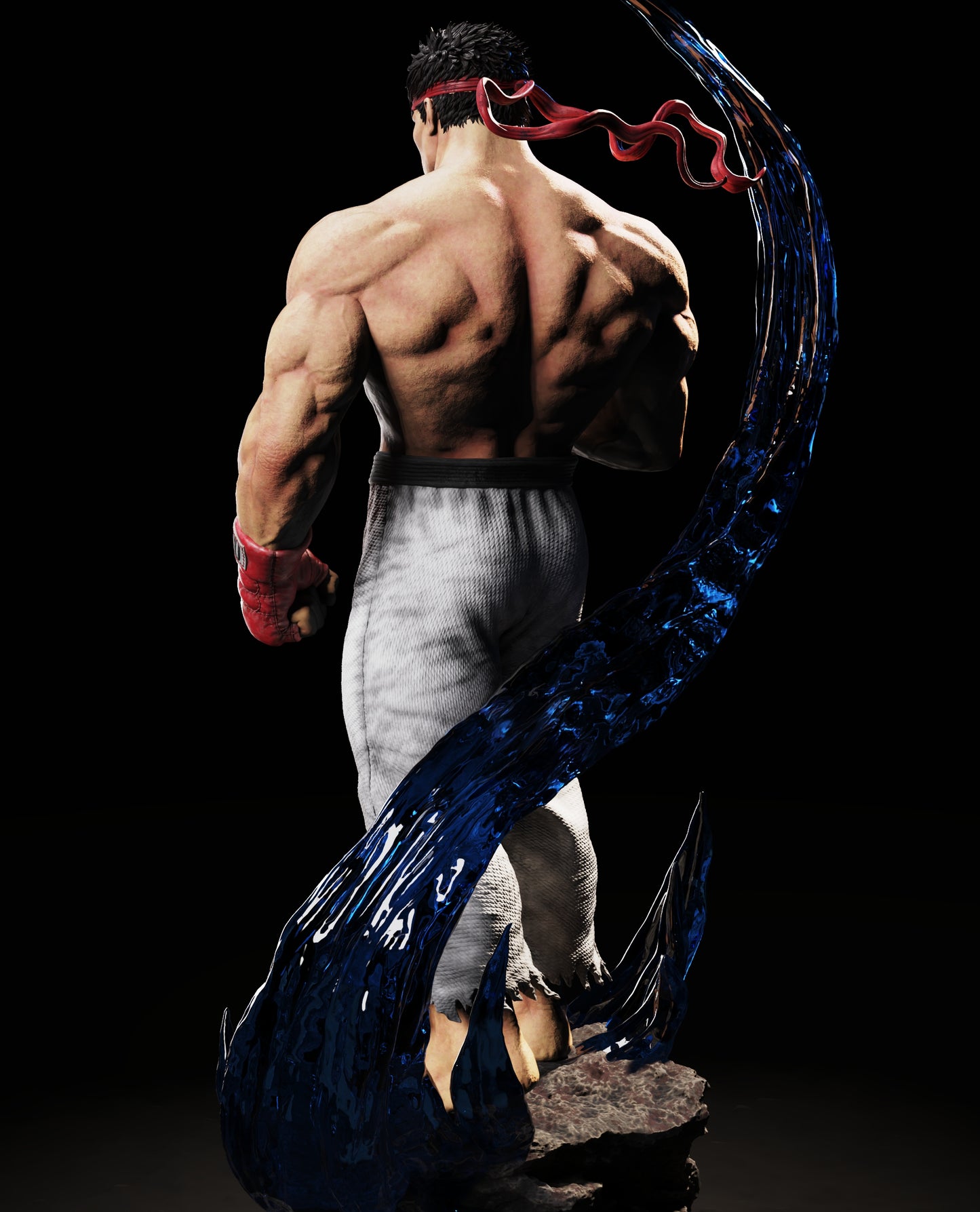Ryu (Street Fighter) Statue 3D-Printed Kit