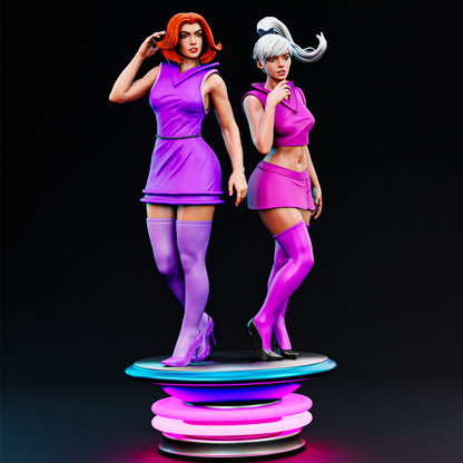 Jane And Judy Jetson Statue 3D-Printed Kit