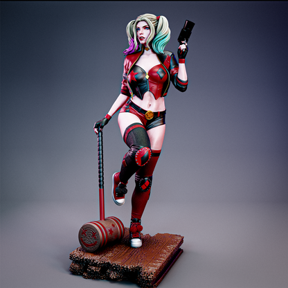 Harley Quinn Statue 3D-Printed Kit