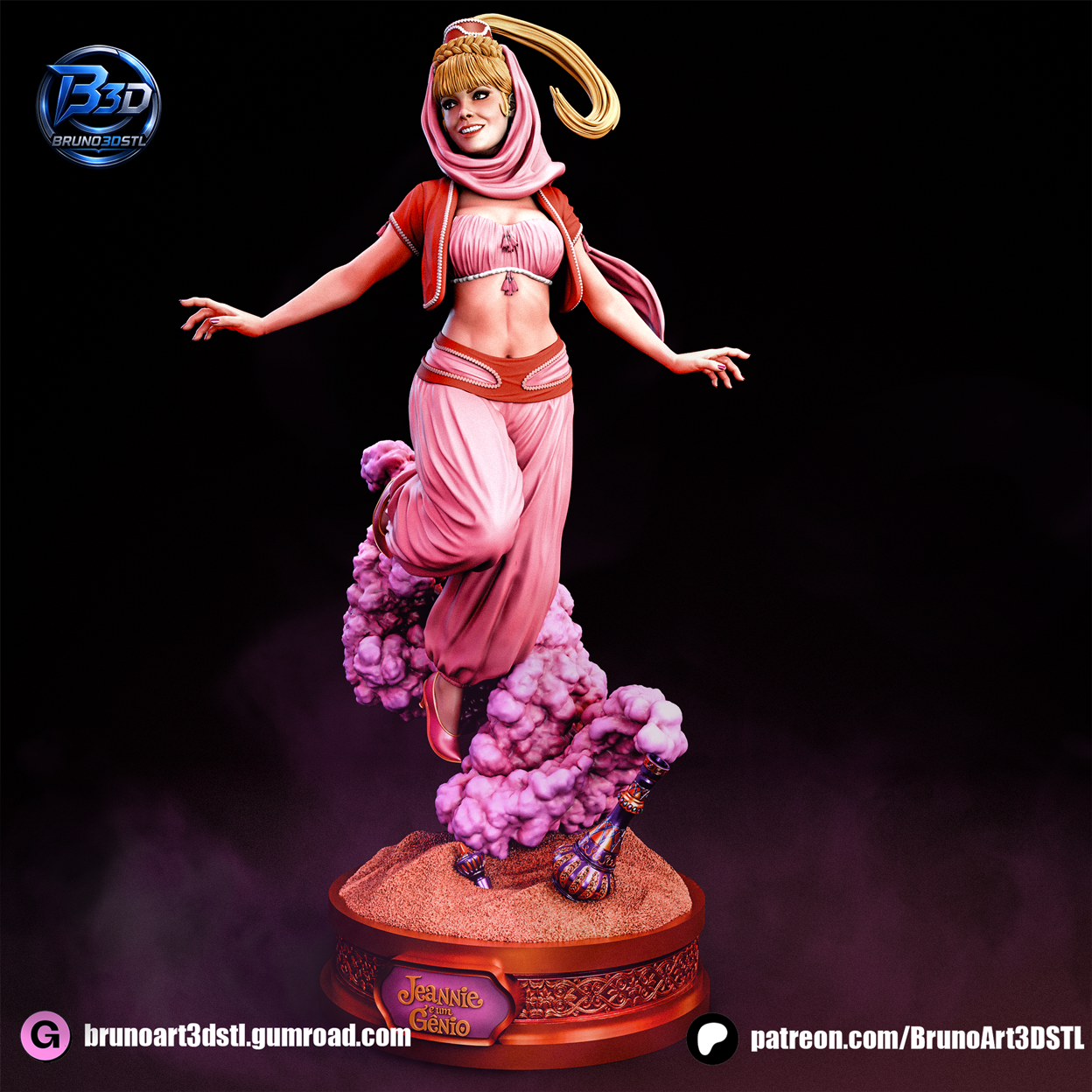 Jeannie Is A Genie Statue 3D-Printed Kit
