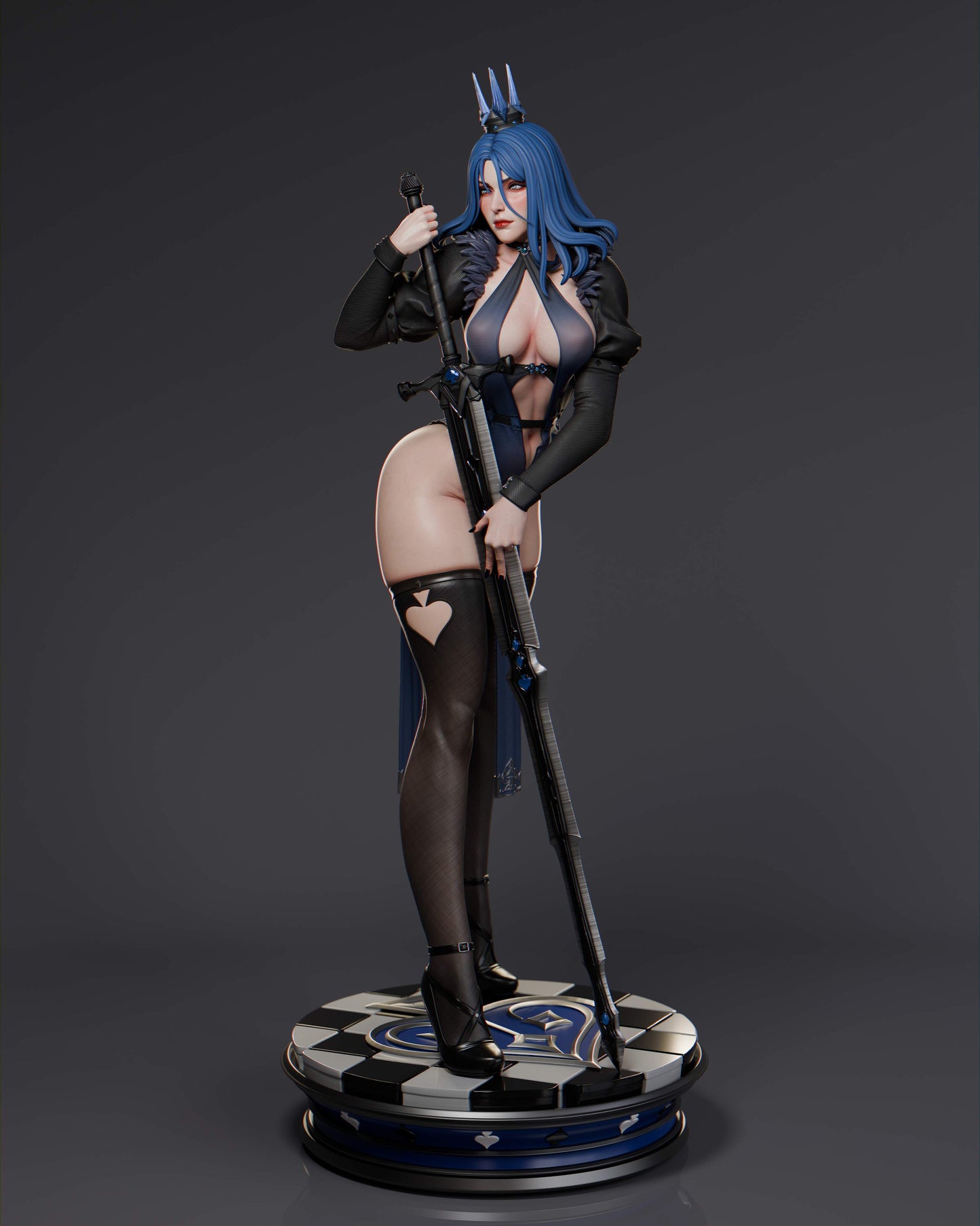 Queen Of Spades Statue 3D-Printed Kit