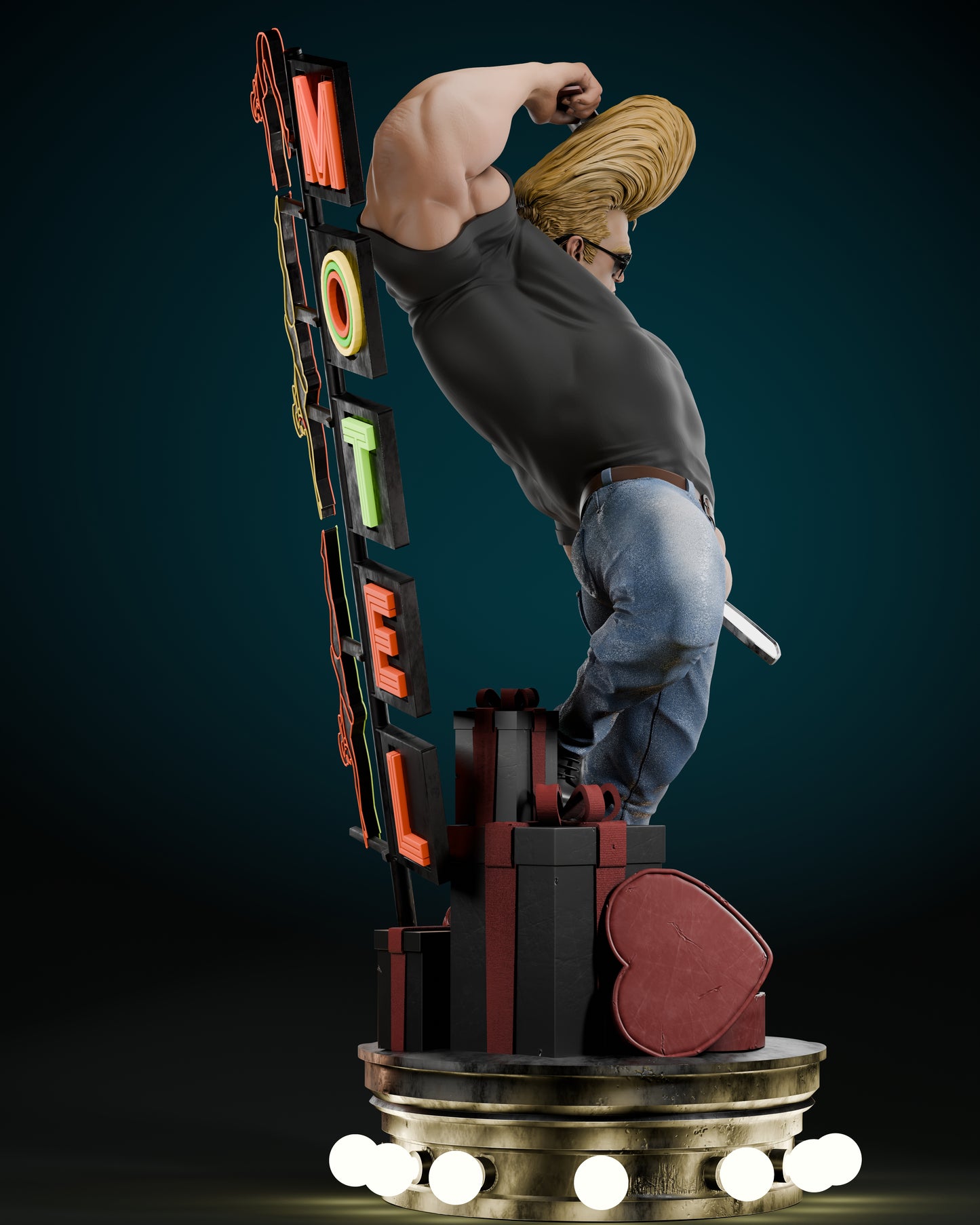 Johnny Bravo Statue
