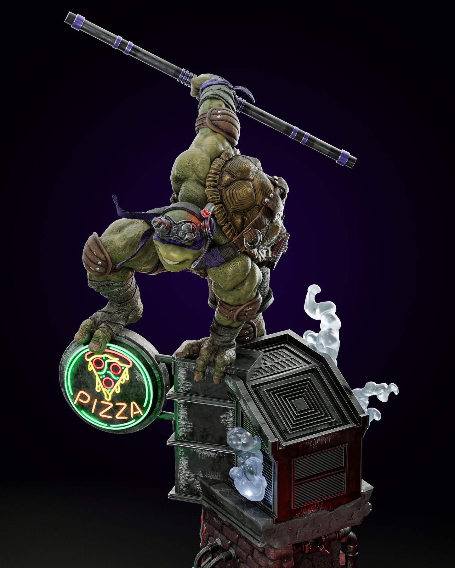 Donatello TMNT Statue 3D-Printed Kit