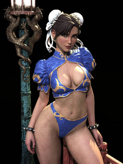 Chun-Li Statue 3D-Printed Kit