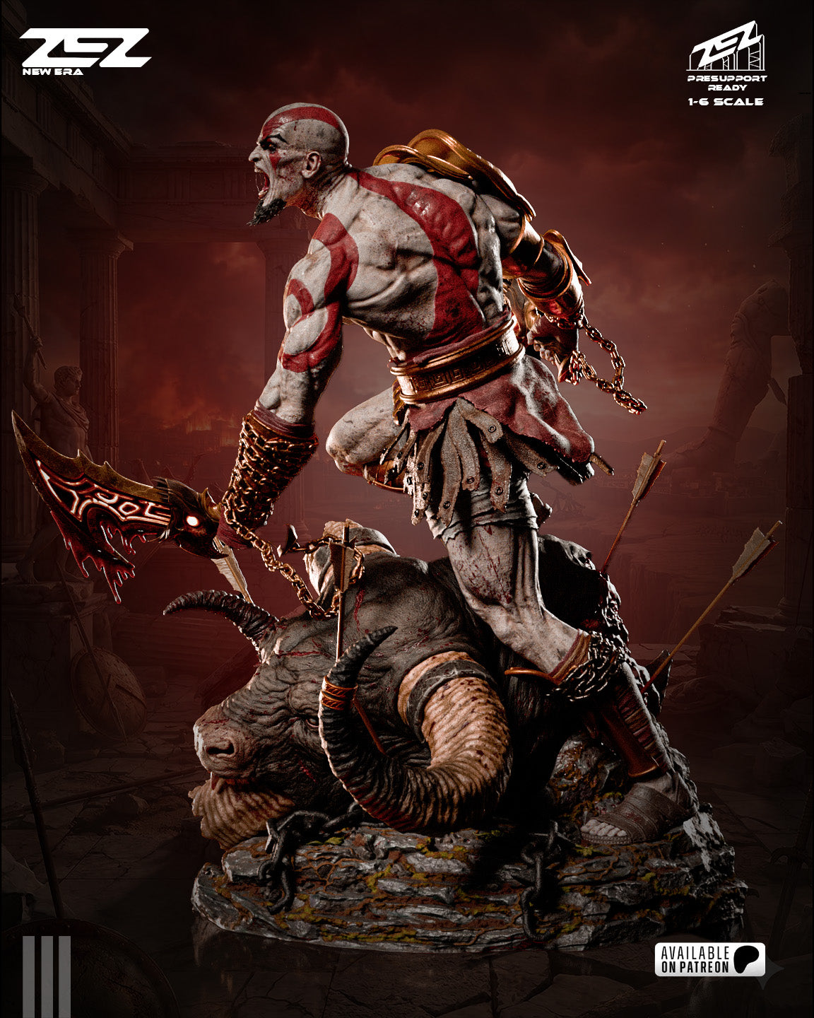 Kratos Statue 3D-Printed Kit