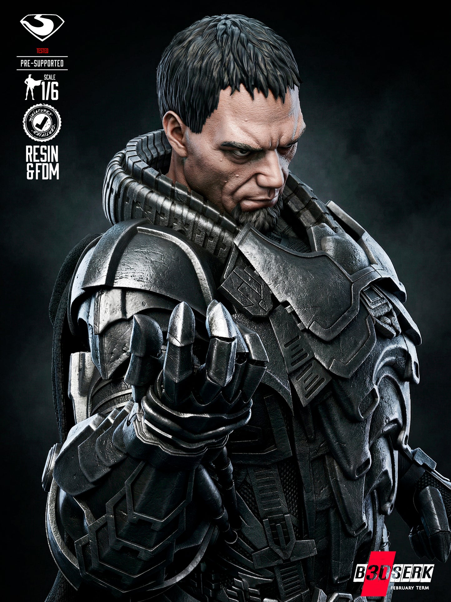 General Zod Statue 3D-Printed Kit