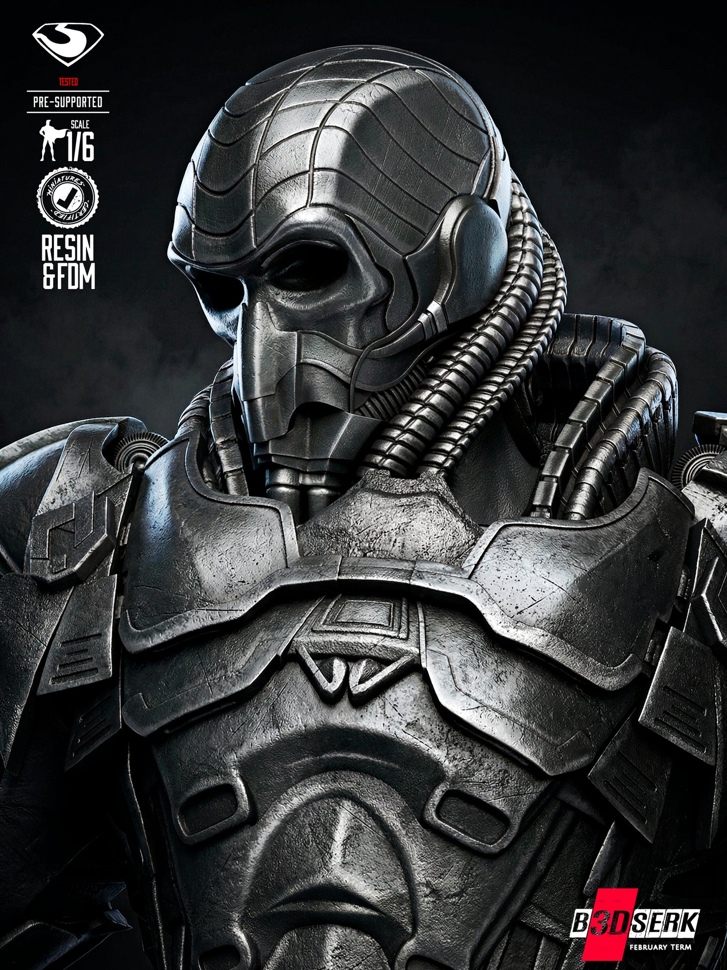 General Zod Statue 3D-Printed Kit