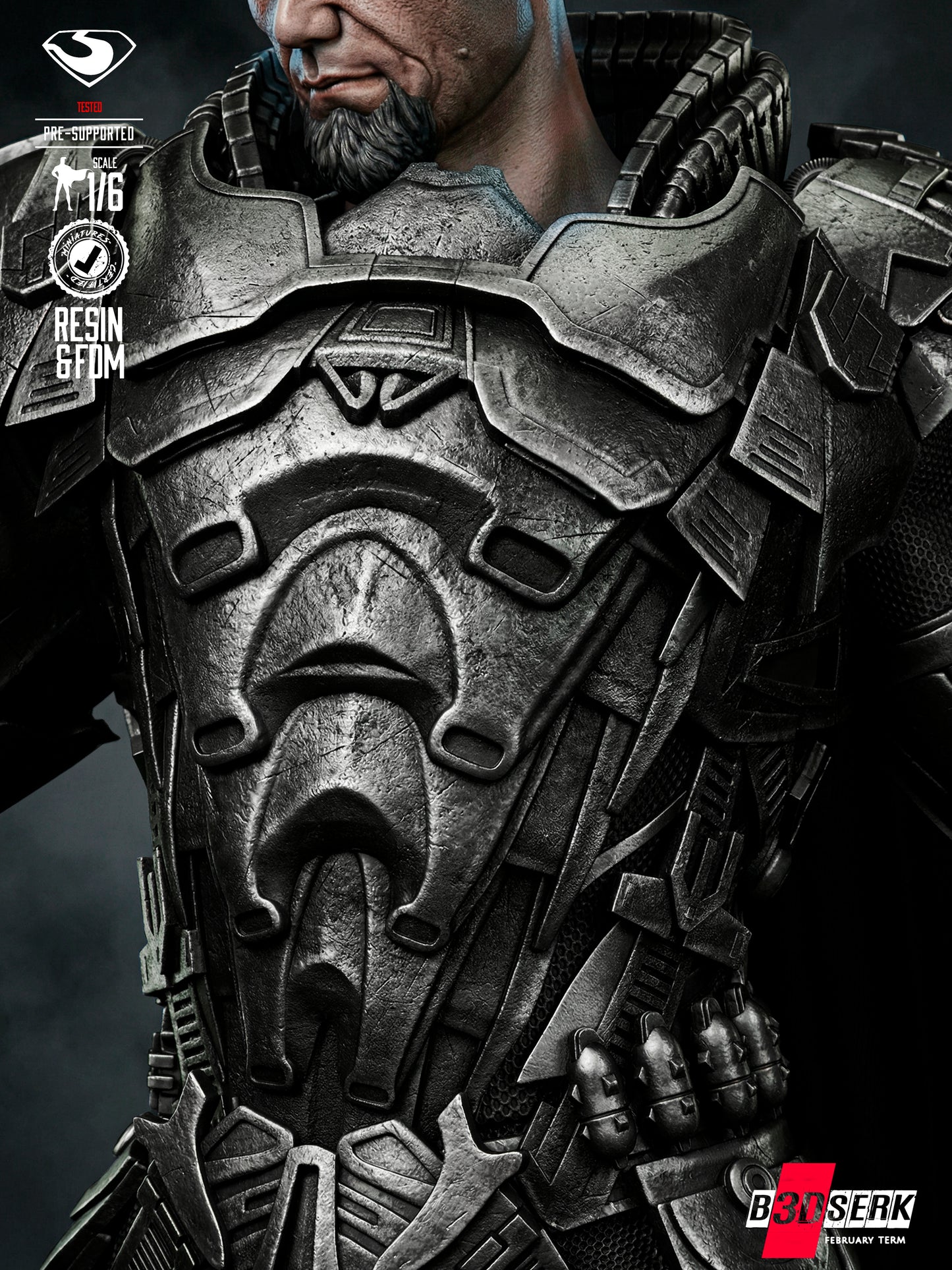 General Zod Statue 3D-Printed Kit