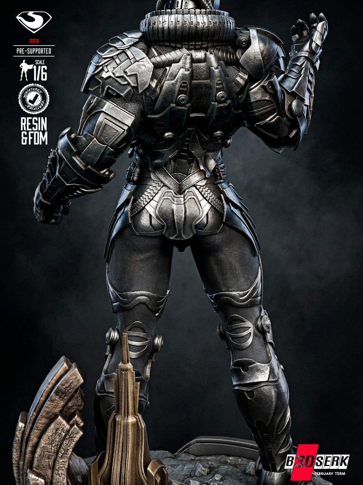General Zod Statue 3D-Printed Kit