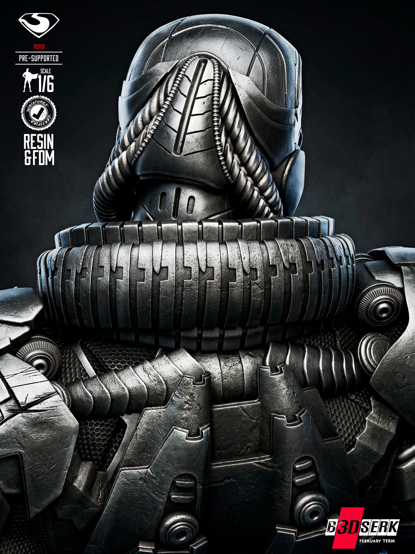 General Zod Statue 3D-Printed Kit