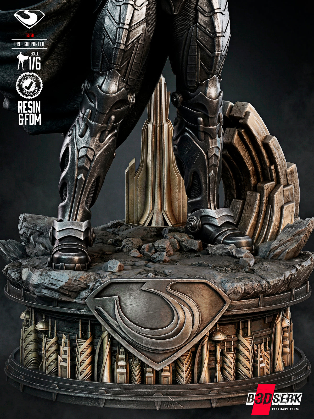 General Zod Statue 3D-Printed Kit