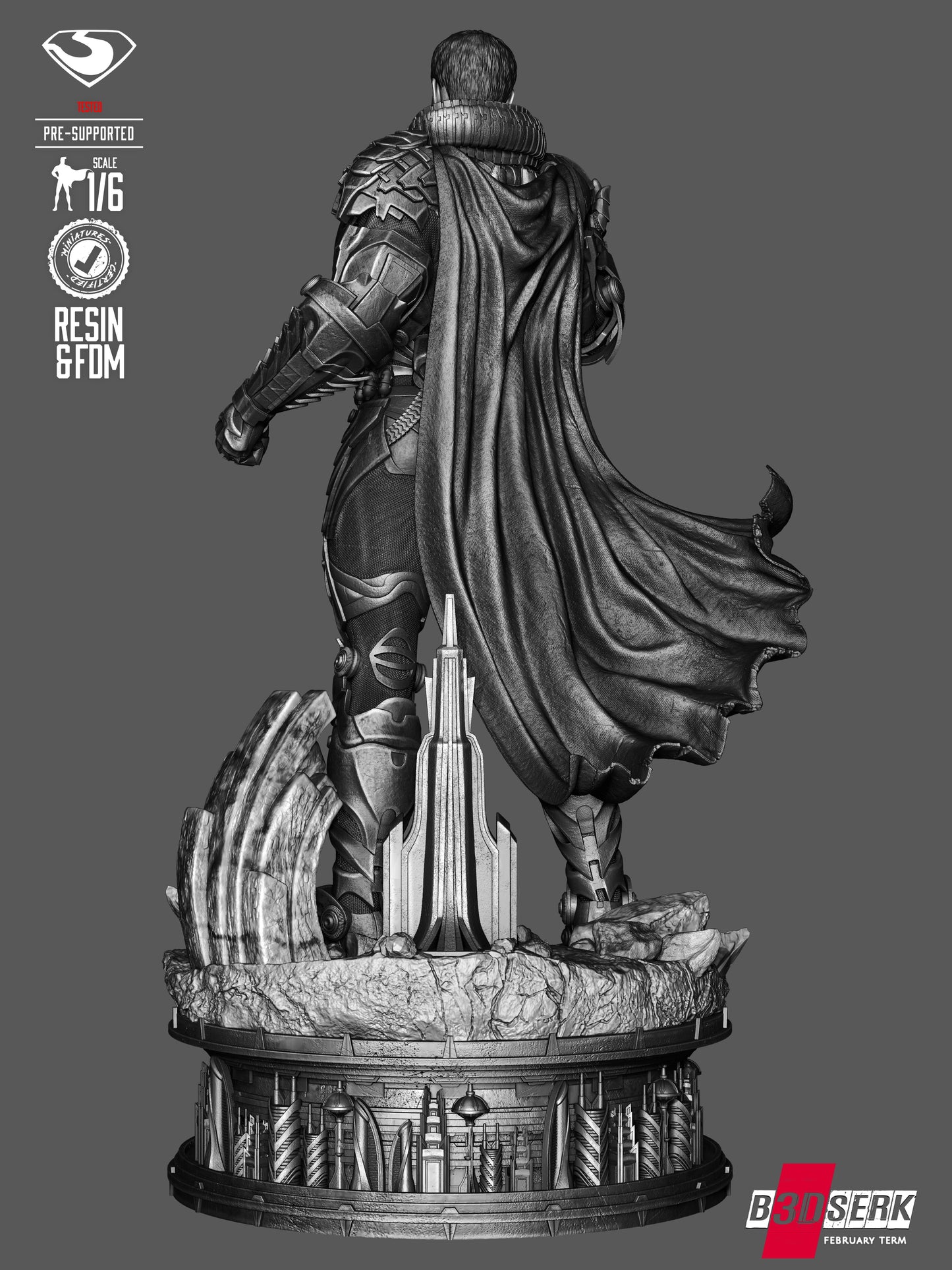 General Zod Statue 3D-Printed Kit