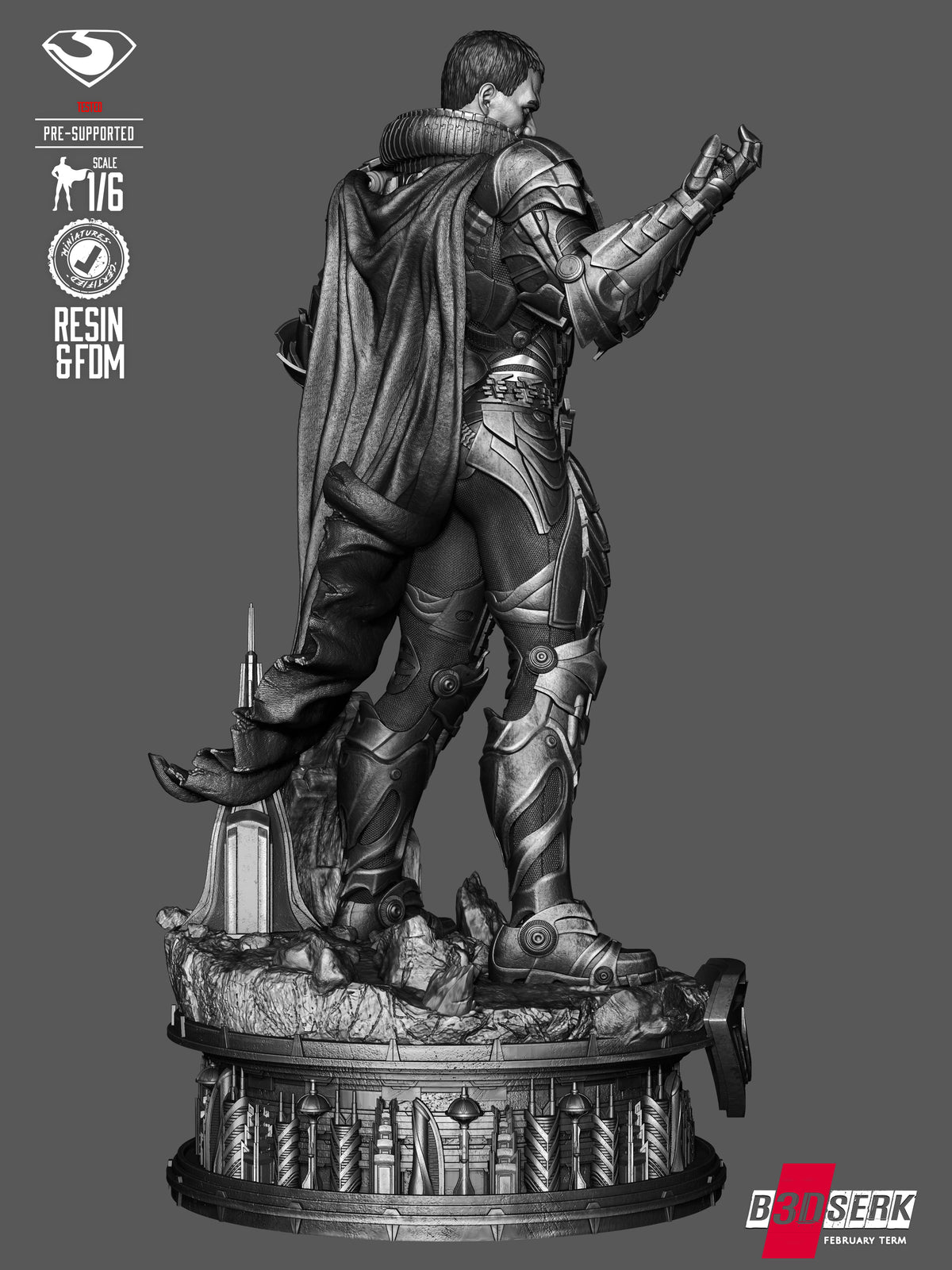 General Zod Statue 3D-Printed Kit