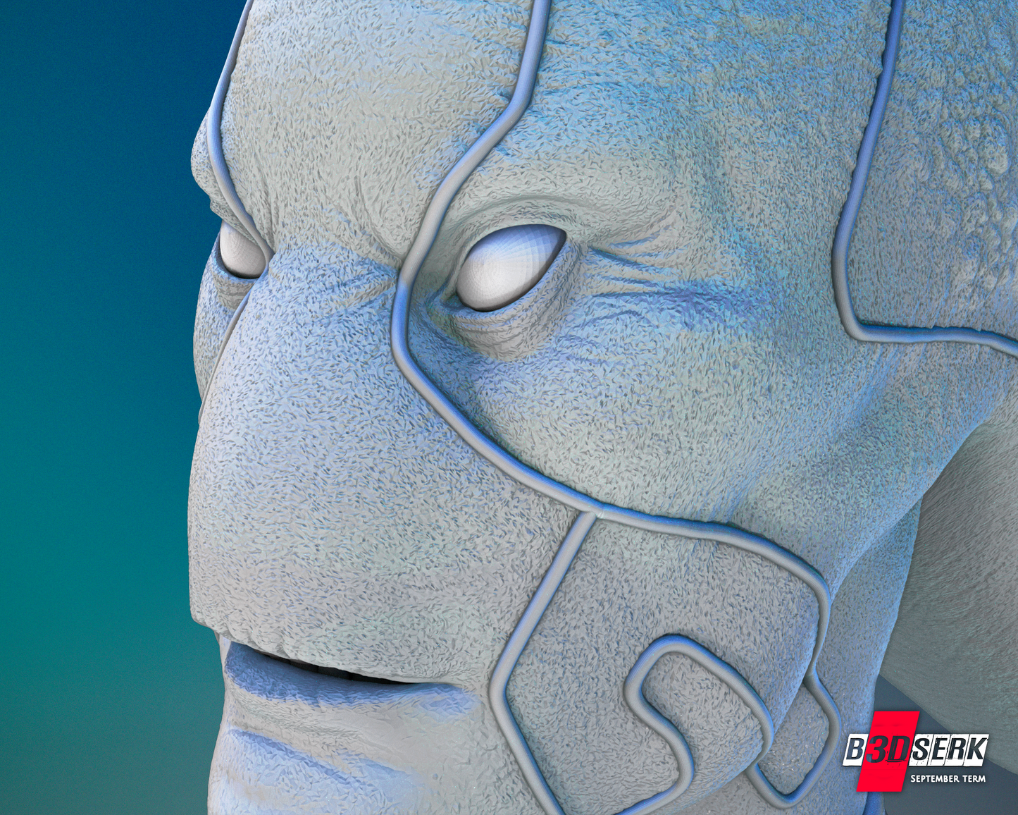 Saint Walker Blue Lantern Statue