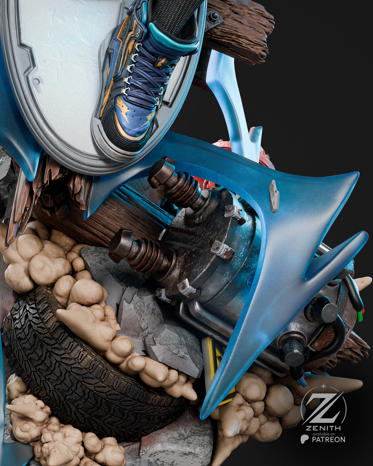Static Shock Statue 3D-Printed Kit