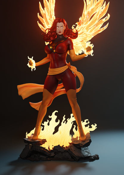 Dark Phoenix Statue 3D-Printed Kit