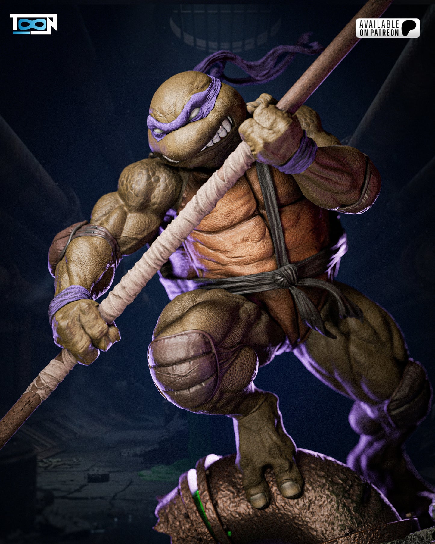 Donatello TMNT Statue 3D-Printed Kit