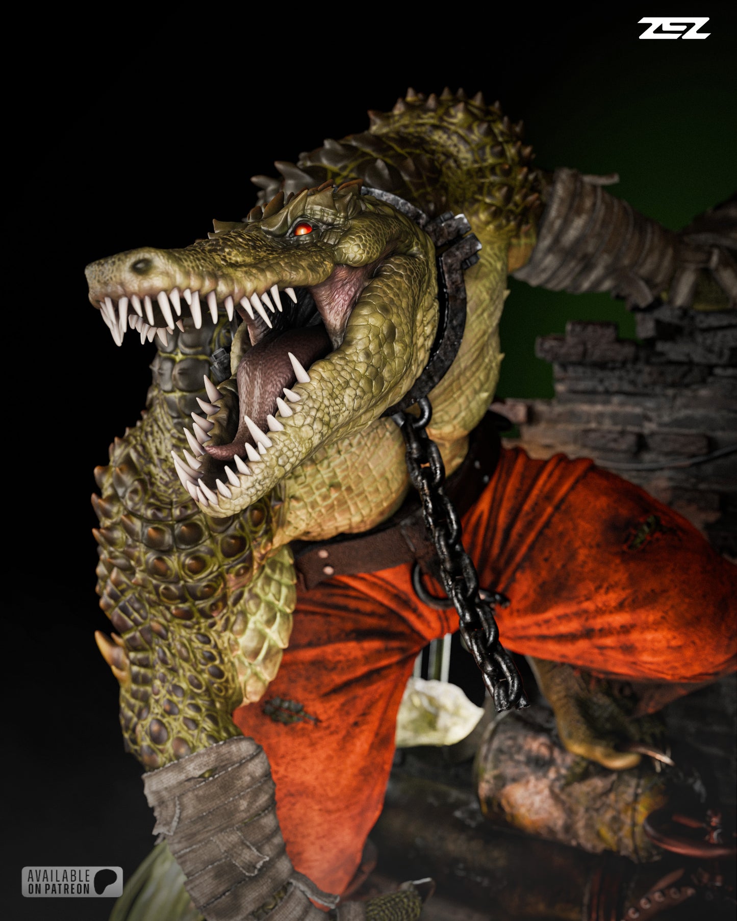 Killer Croc Statue