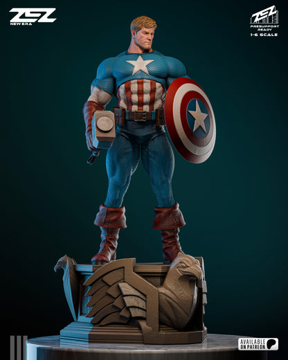 Captain America Museum Pose Statue 3D-Printed Kit