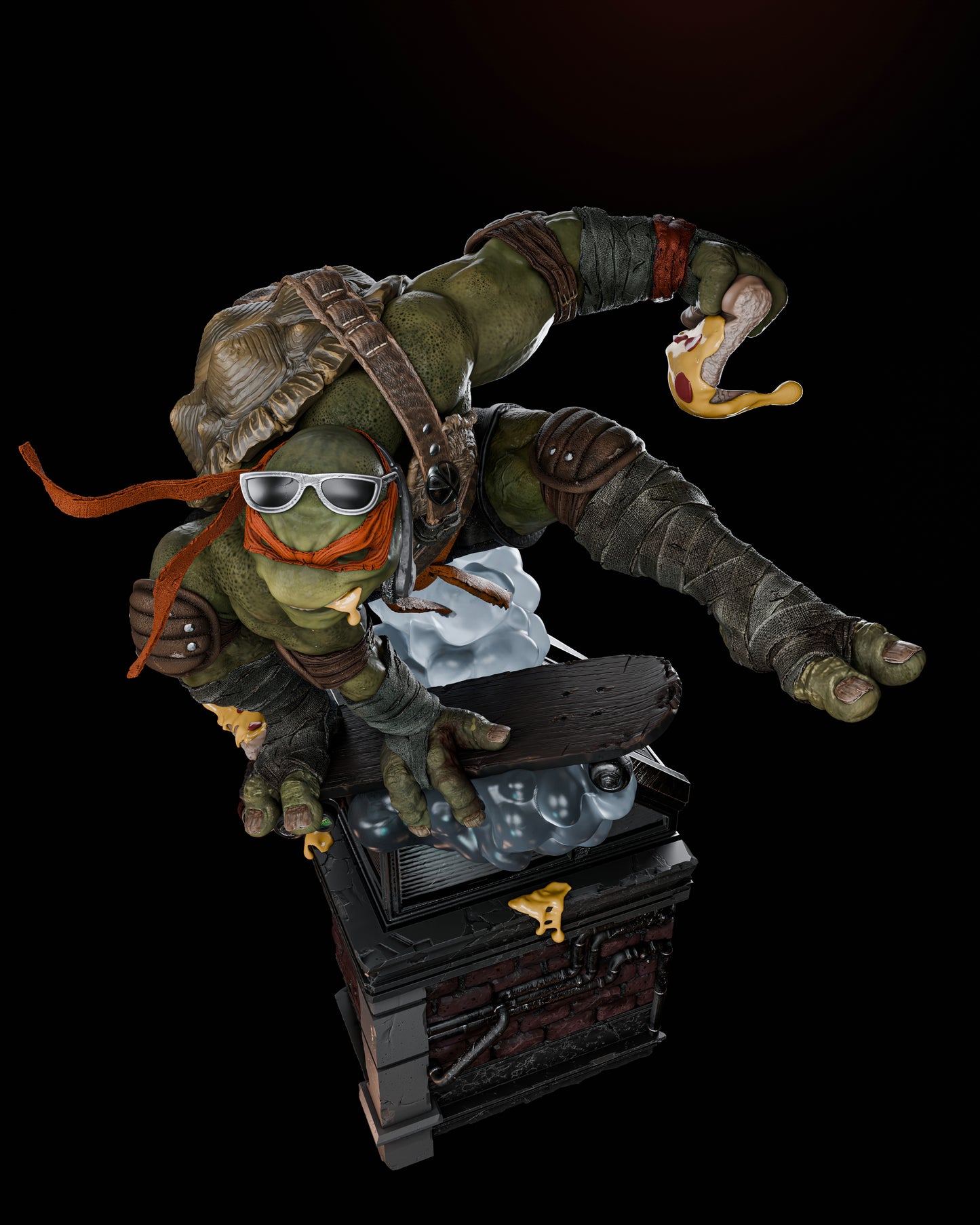 Michalangelo TMNT Statue 3D-Printed Kit