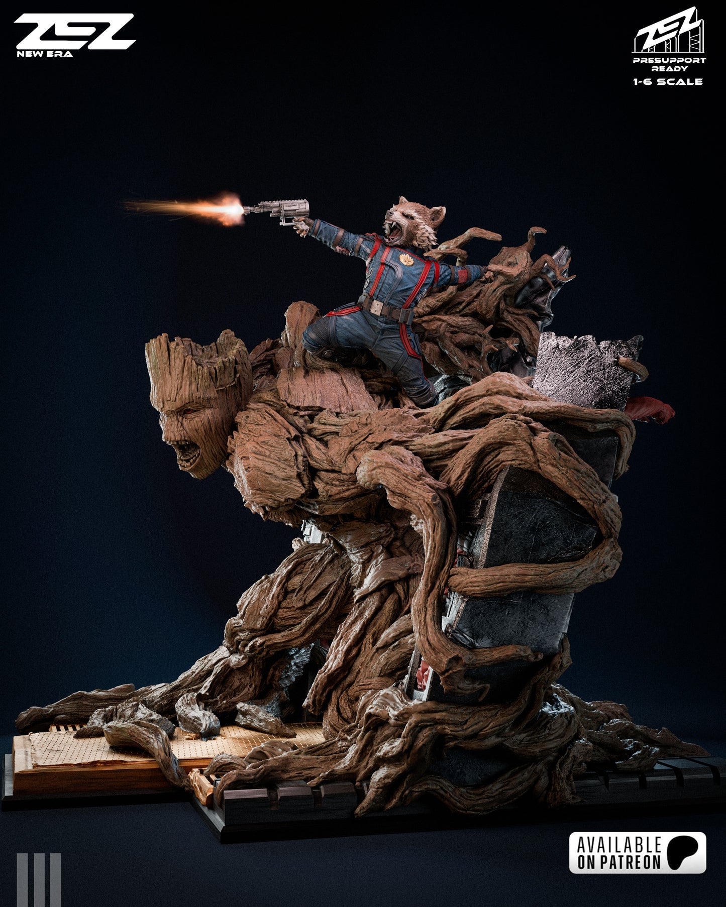 Groot & Rocket Statue