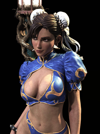 Chun-Li Statue 3D-Printed Kit