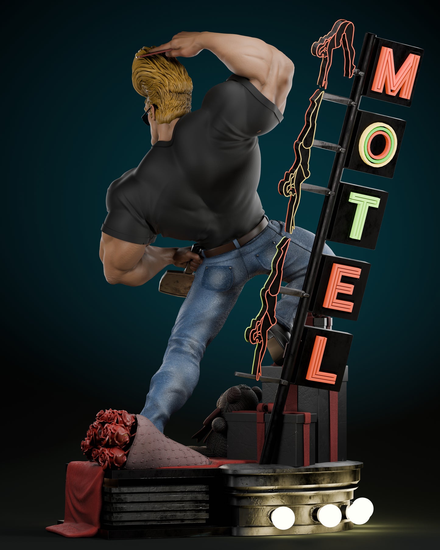Johnny Bravo Statue