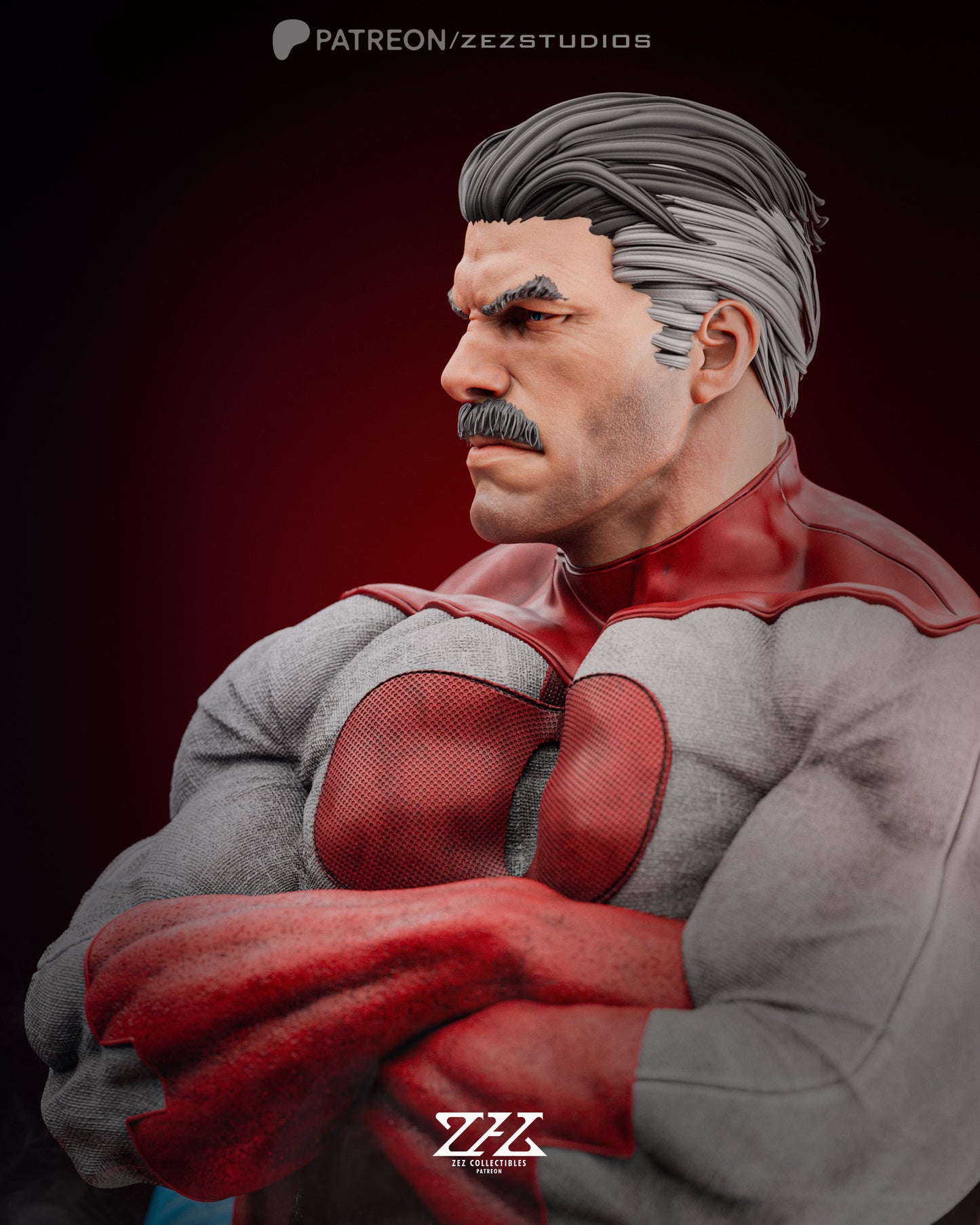 Invincible & Omni Man Statue 3D-Printed Kit