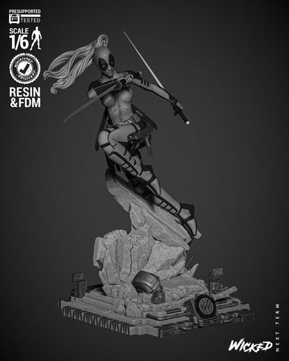 Lady Deadpool Statue