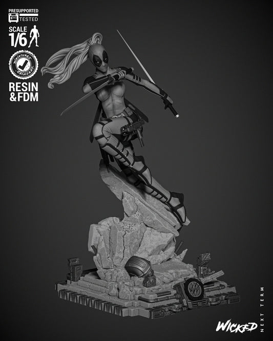 Lady Deadpool Statue