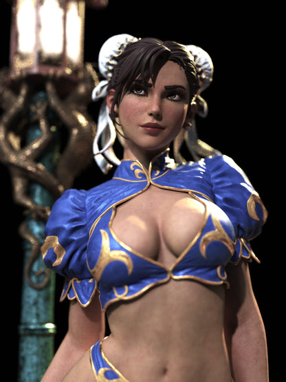 Chun-Li Statue 3D-Printed Kit
