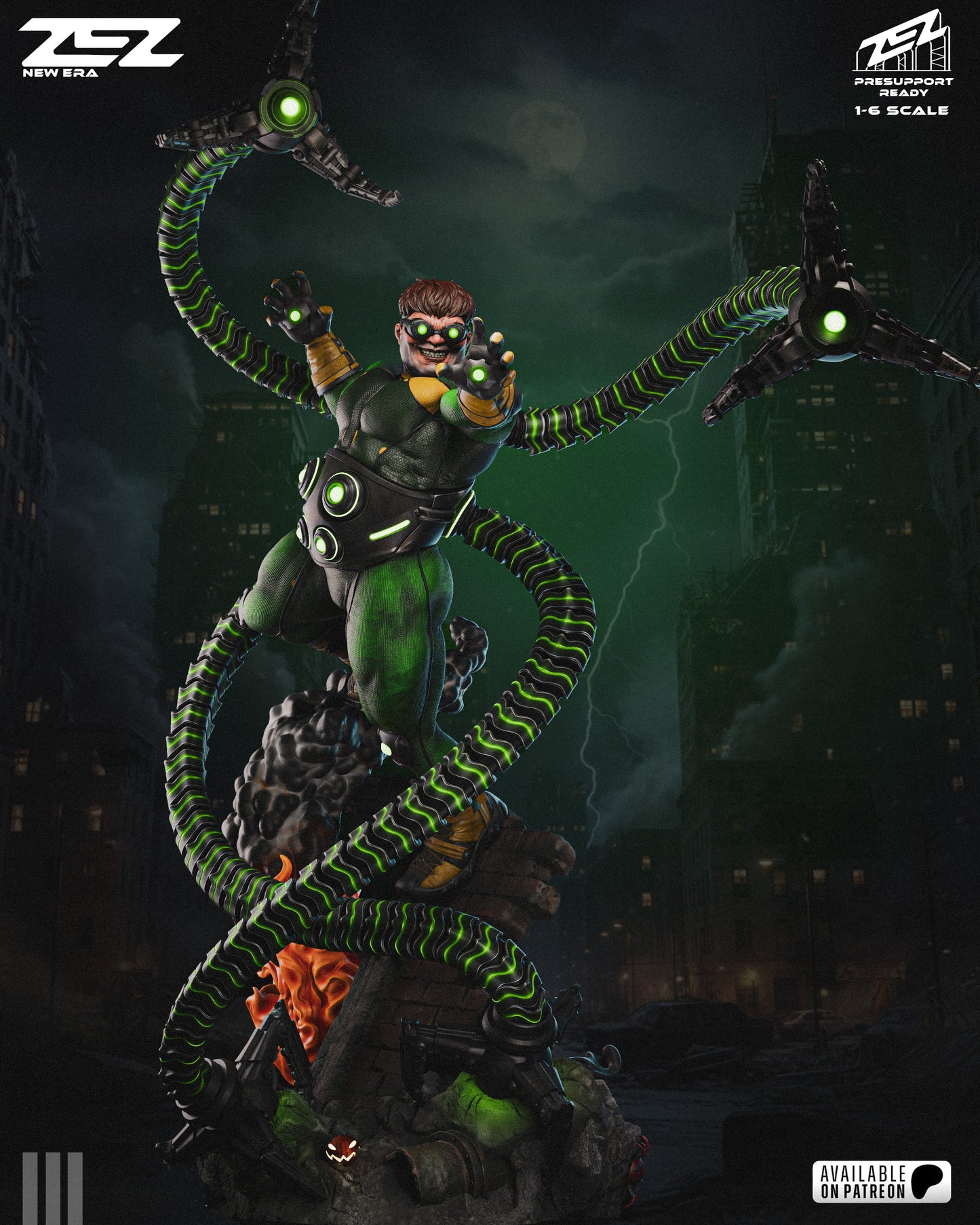 Doc Ock Statue 3D-Printed Kit