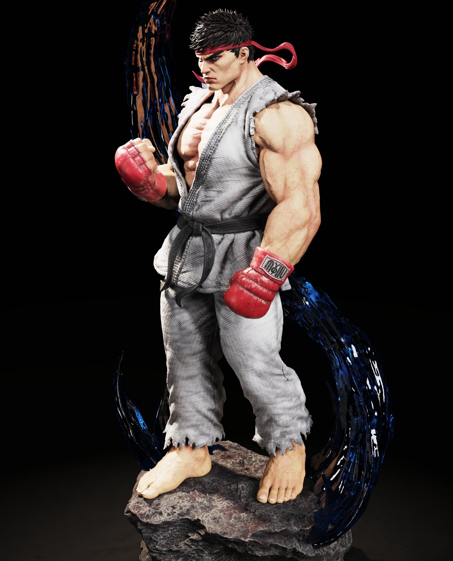 Ryu (Street Fighter) Statue 3D-Printed Kit