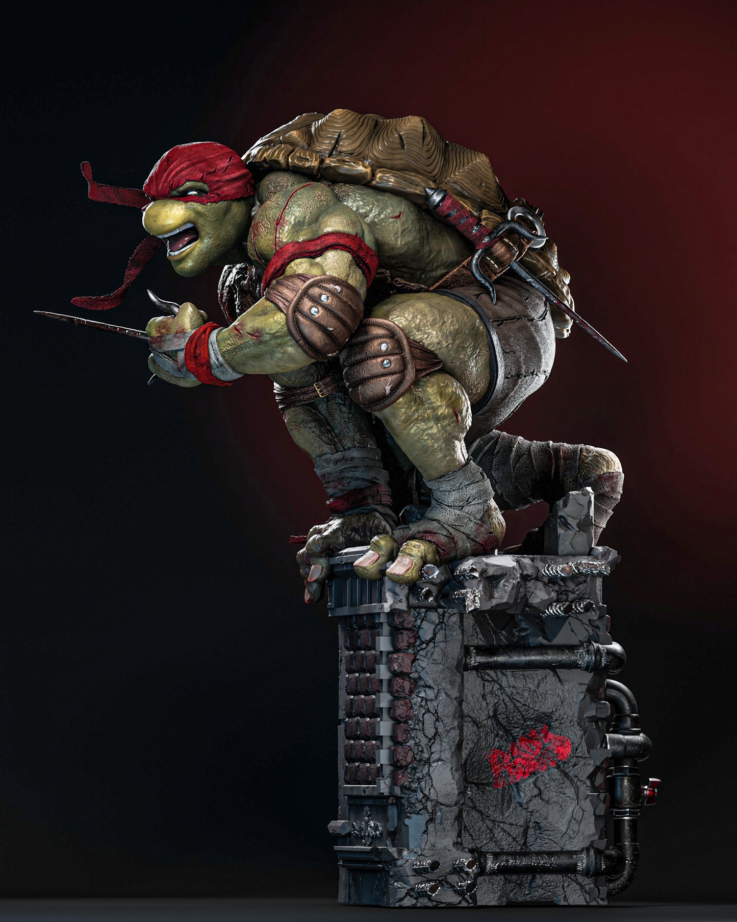 Raphael TMNT Statue 3D-Printed Kit