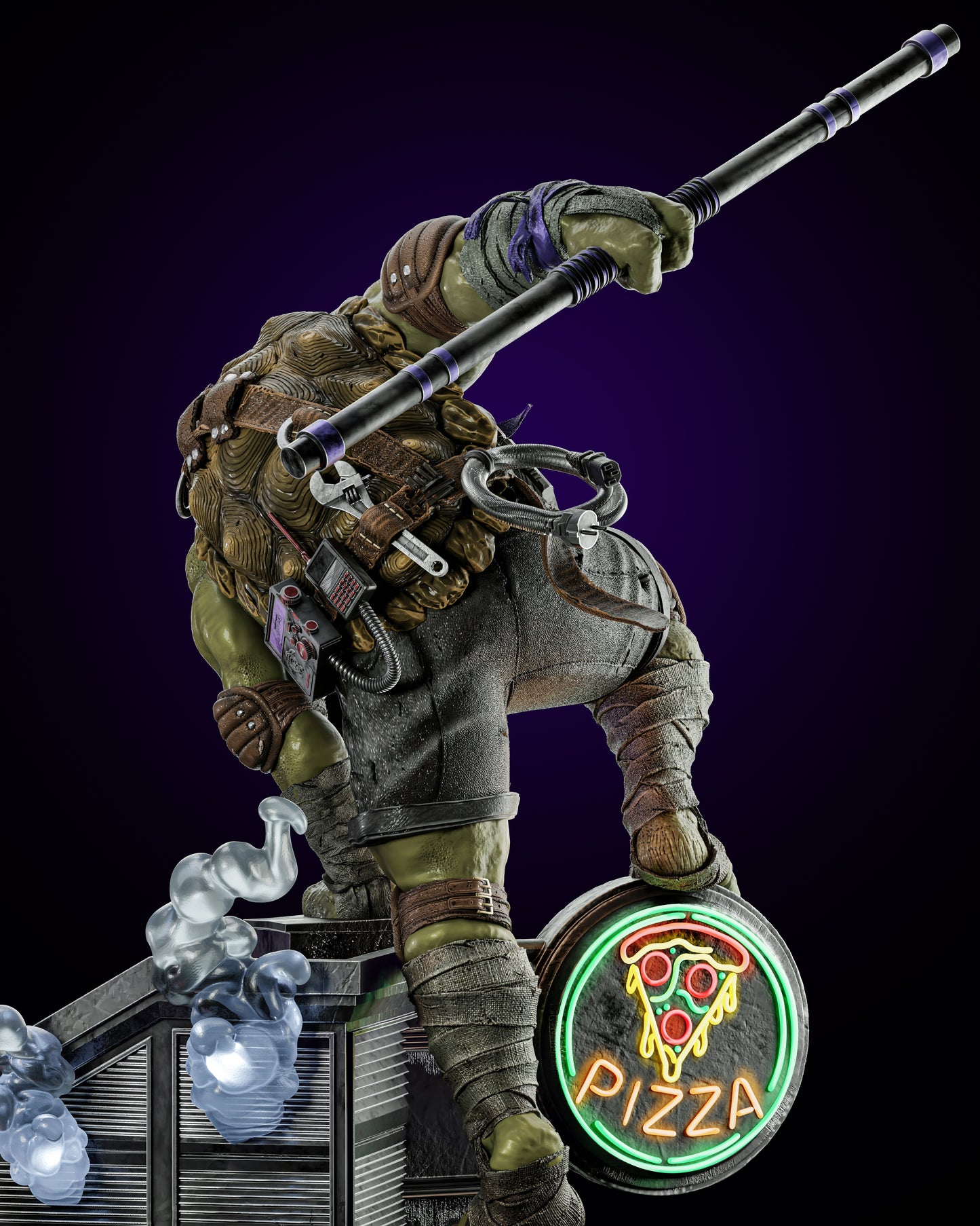 Donatello TMNT Statue 3D-Printed Kit