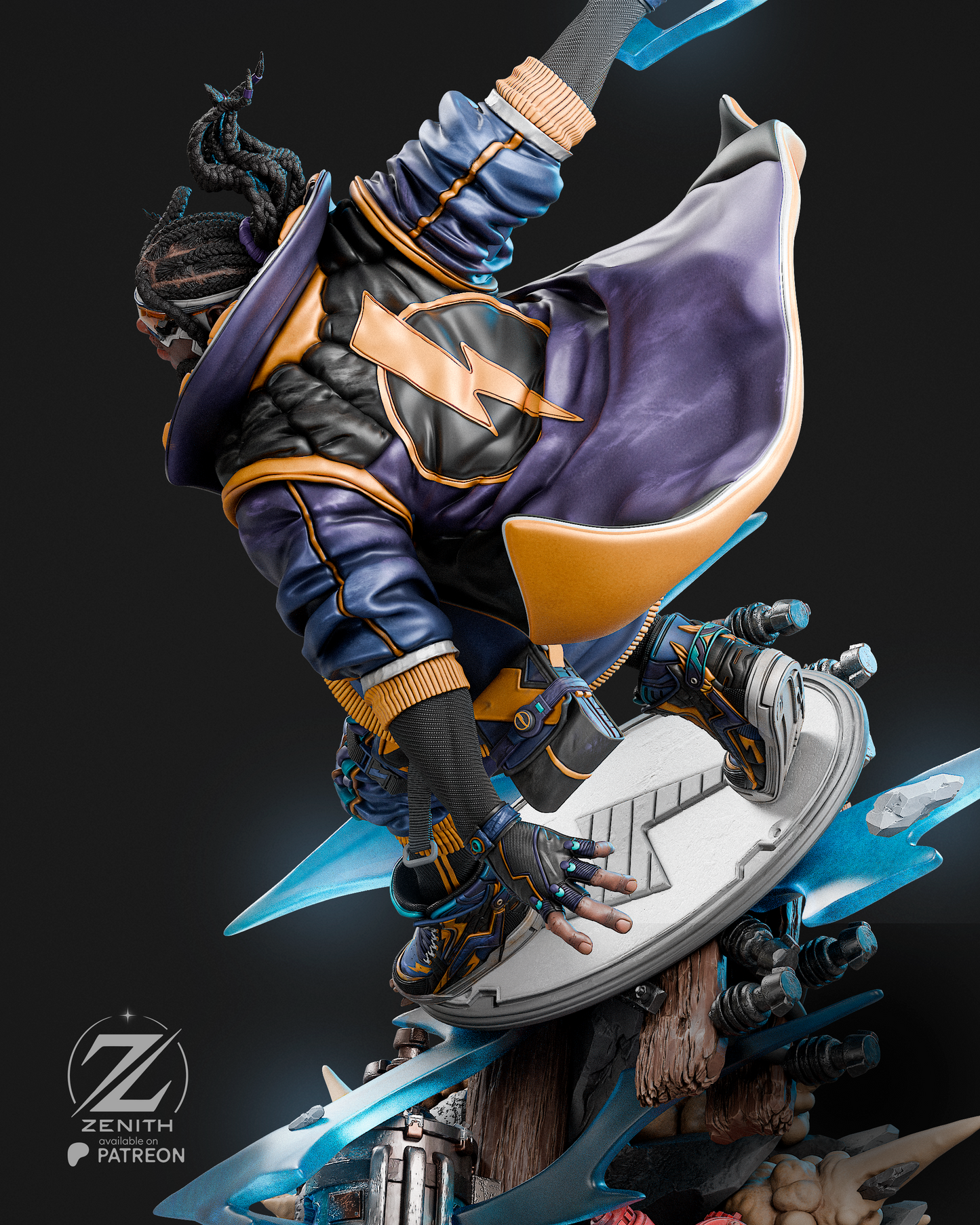Static Shock Statue 3D-Printed Kit