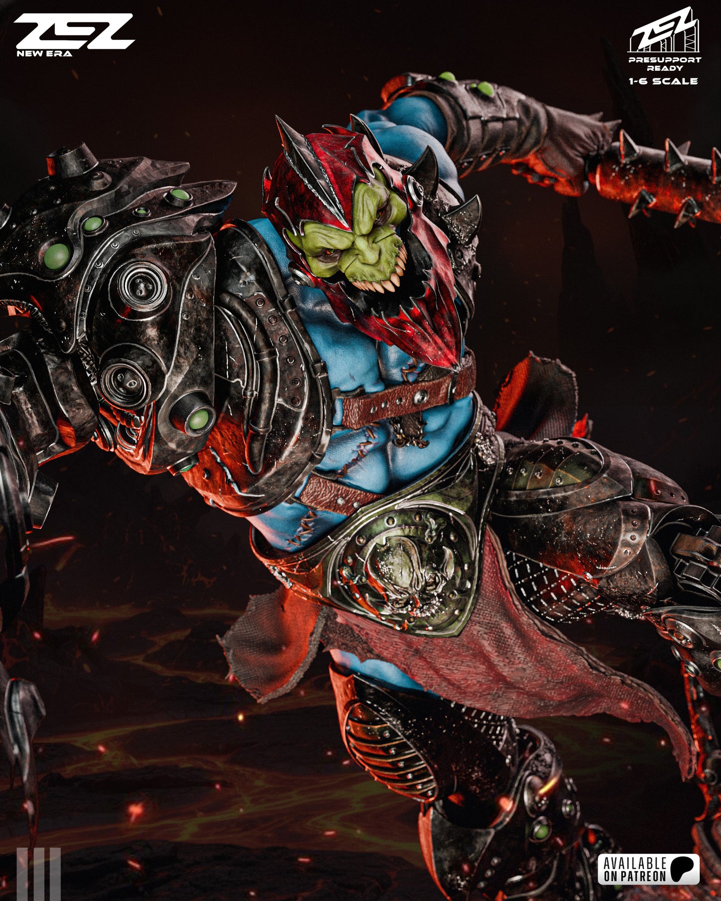 Trapjaw Statue 3D-Printed Kit