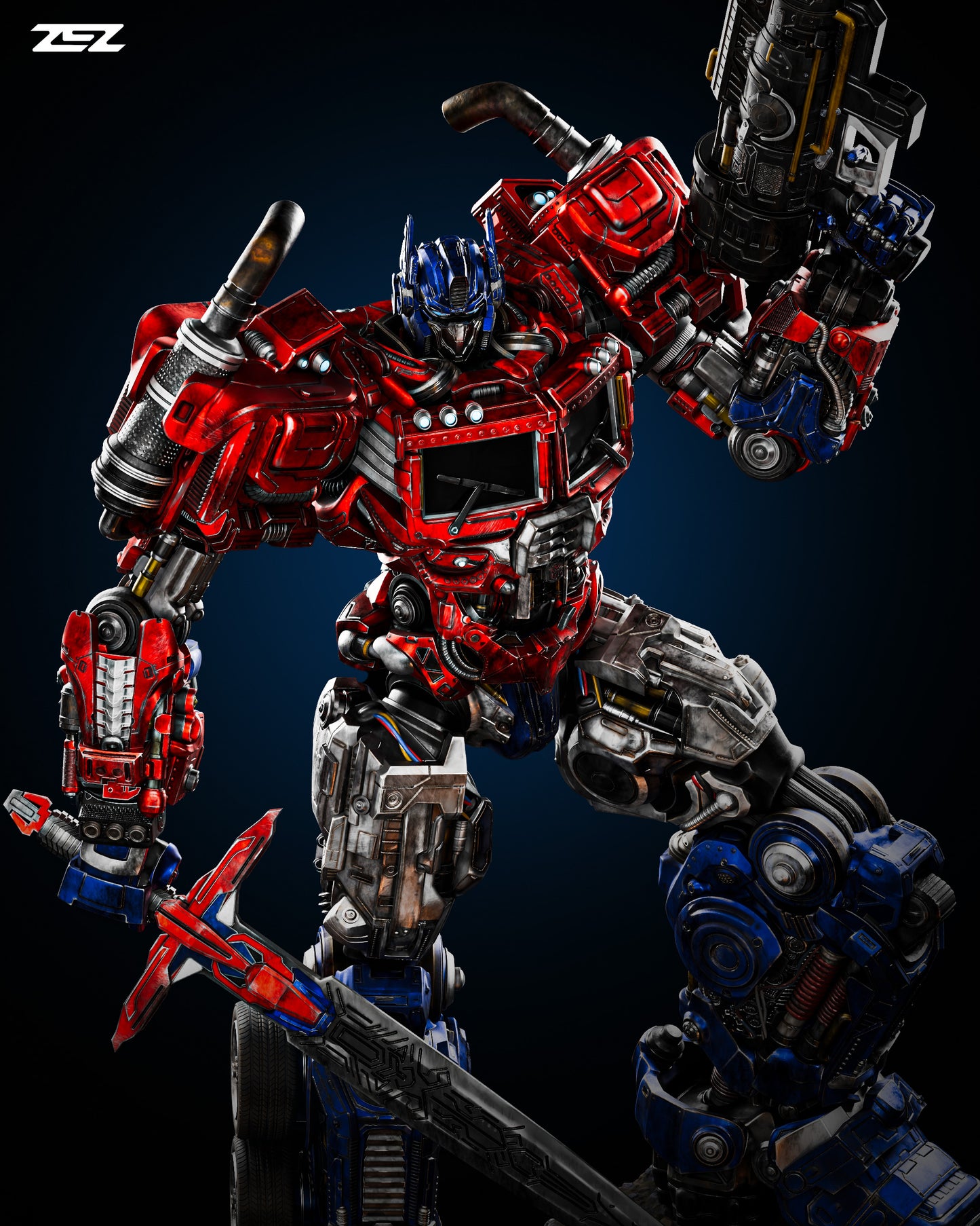 Optimus Prime Statue 3D-Printed Kit