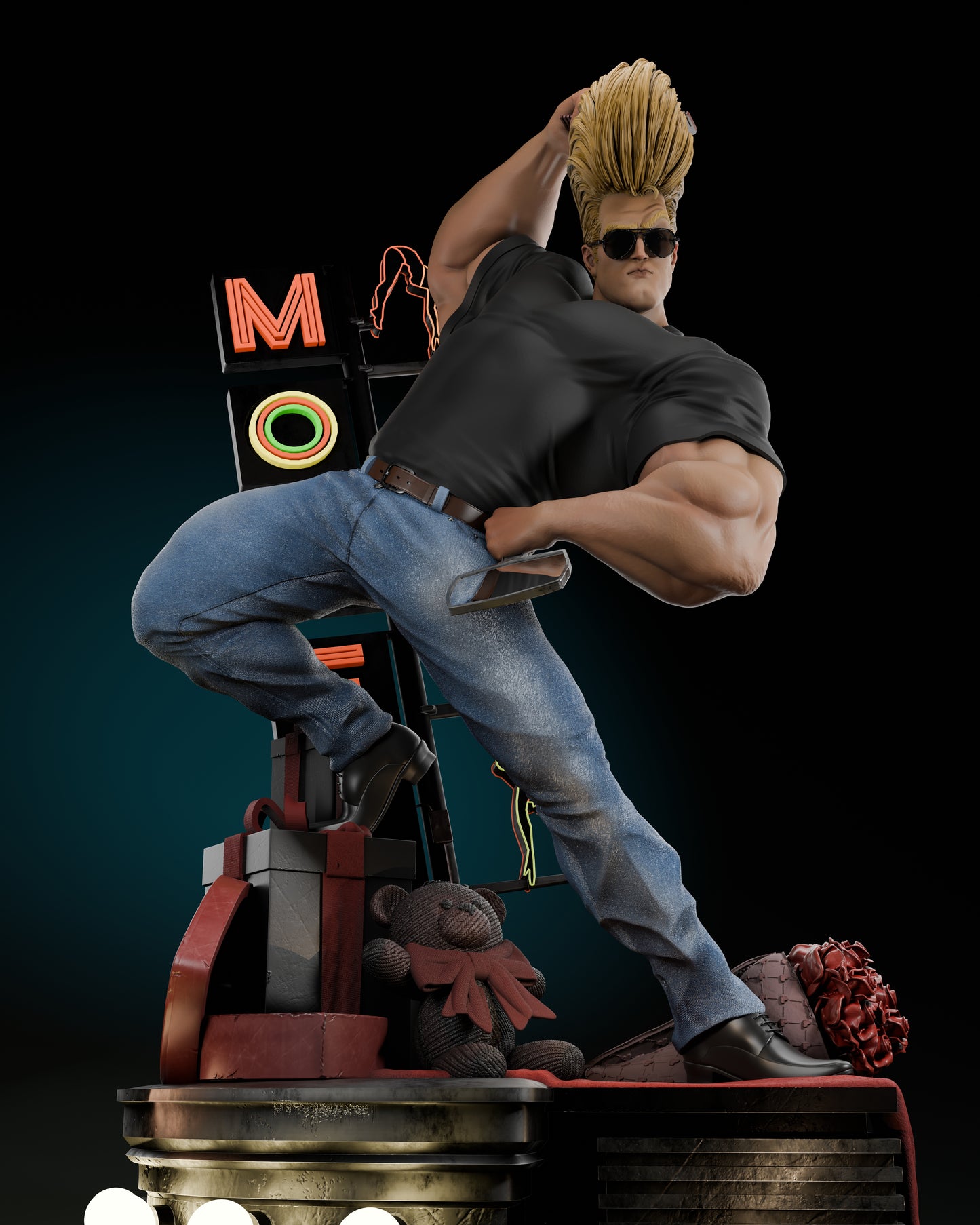 Johnny Bravo Statue