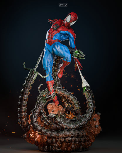 Spiderman VS Octa Statue