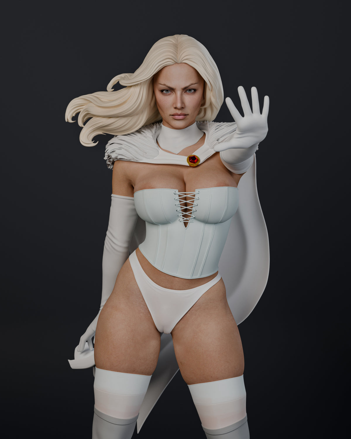 Emma Frost Statue 3D-Printed Kit