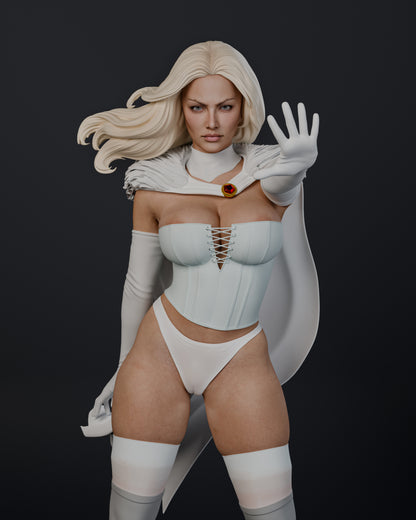 Emma Frost Statue 3D-Printed Kit