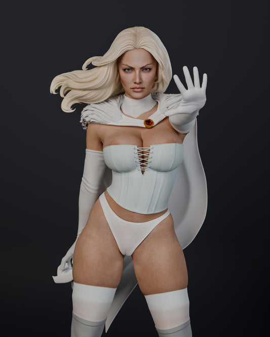 Emma Frost Statue 3D-Printed Kit